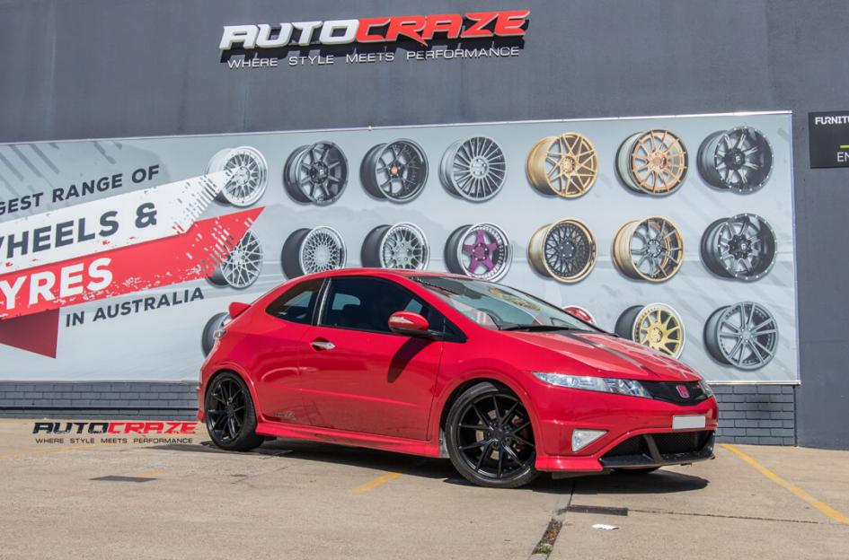 HONDA CIVIC 5 STUD MISANO MATTE BLACK